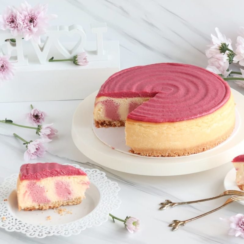 yuzu raspberry cheese cake