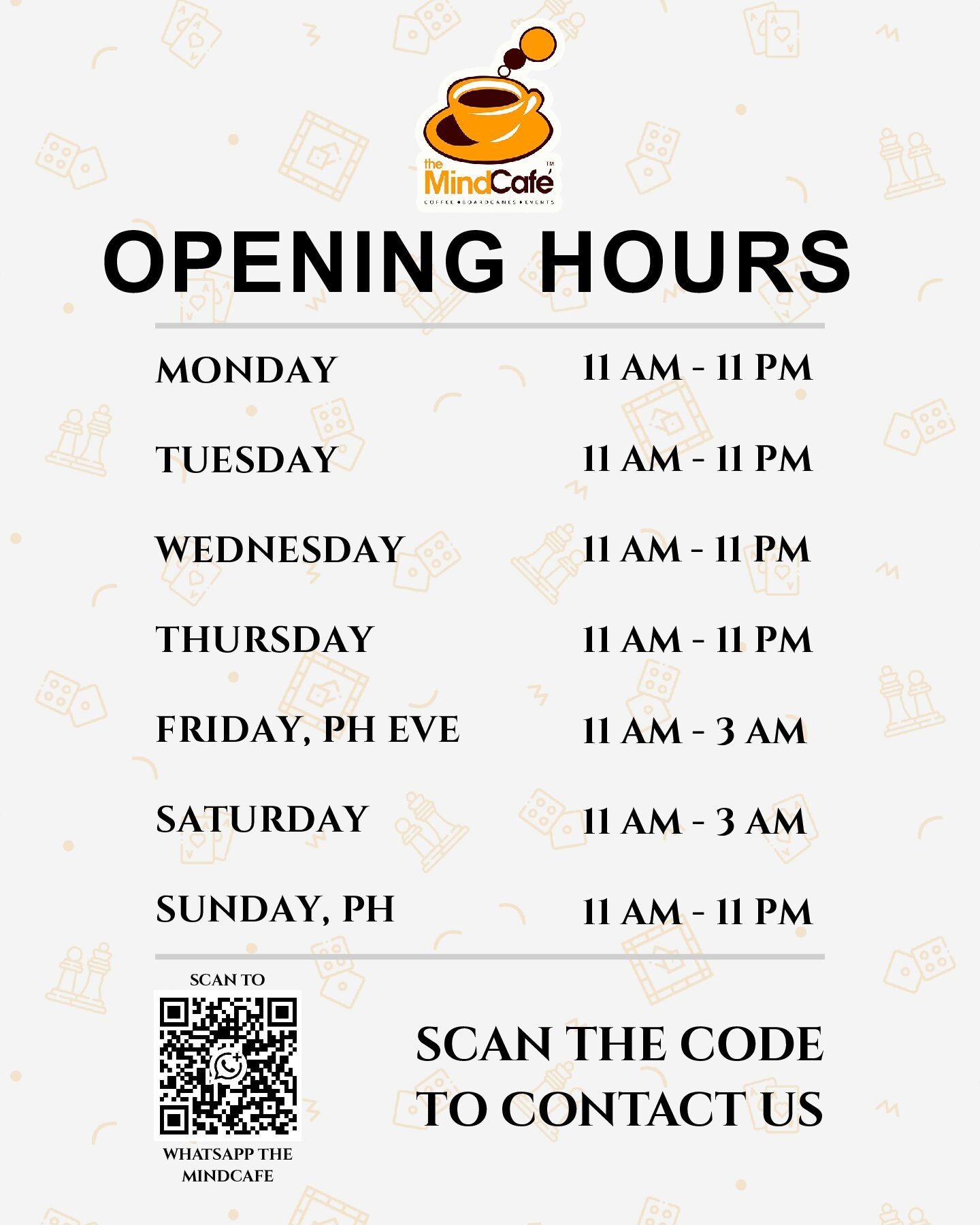 Our Operating Hours